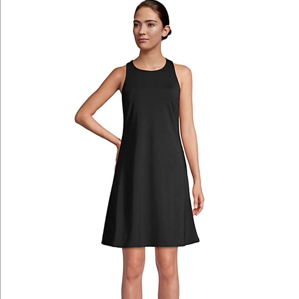 10 Lands end swim dress black LONG - Picture 3 of 7
